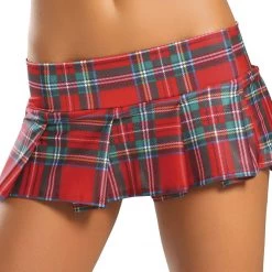 Roma Costume Separates Pleated Red Plaid School Girl Skirt