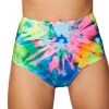 Roma Costume Printed High-Waisted Puckered Shorts - Tie Dye Separates
