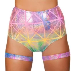 Roma Costume Colorful High Waisted Shorts Separates