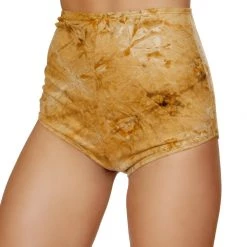 Roma Costume 1pc Brown Tie Dye Suede High-Waisted Shorts