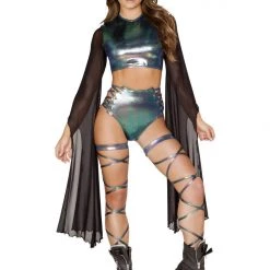 Roma Costume 1pc High-Waisted Shorts With Lace-up Detail Separates