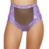 Roma Costume 1pc High-Waisted Short With Sheer Panel - Purple Separates
