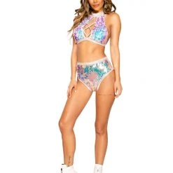 Roma Costume Separates Tear Drop Sequin & Shimmer High-Waisted Shorts