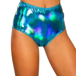 Roma Costume Separates Iridescent High-Waisted Shorts With Zipper Closure