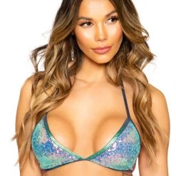 Roma Costume Sequin Triangle Bikini Top Separates