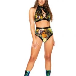 Roma Costume Separates Tear Drop Sequin & Shimmer High-Waisted Shorts