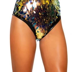 Roma Costume Separates Tear Drop Sequin & Shimmer High-Waisted Shorts