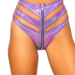 Roma Costume Cutout High-Waisted Shorts With Zipper Closure