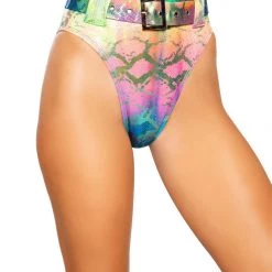 Roma Costume Multi Colored Snake Skin High Rise High-Waisted Shorts