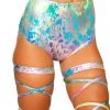 Roma Costume Rainbow Splash High-Waisted Shorts Separates