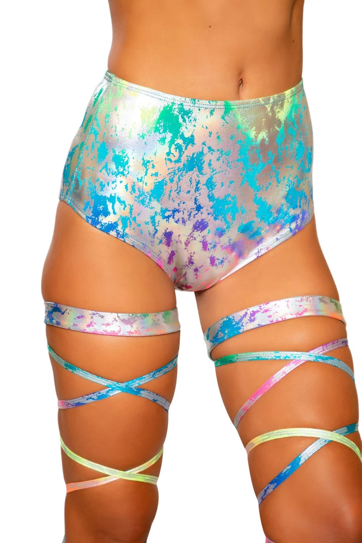 Roma Costume Rainbow Splash High-Waisted Shorts Separates 1 Roma Costume Rainbow Splash High-Waisted Shorts Separates