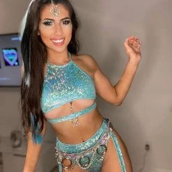 Roma Costume Crop Top With Underboob Cutout