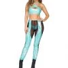Roma Costume Two-Tone Sheer & Iridescent Pants