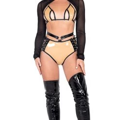 Roma Costume Separates Cutout Vinyl Bikini Top