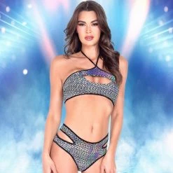 Roma Costume Separates Cutout Cropped Top