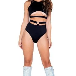 Roma Costume High Waisted Ring Detail Shorts
