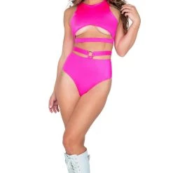 Roma Costume High Waisted Ring Detail Shorts