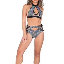 Roma Costume Halter Neck Top Cropped Top With Strap Detail Separates