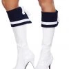 Roma Costume Pair Of Navy Blue Boot Cuffs