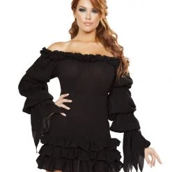Roma Costume Ruffled Pirate Dress With Sleeves Dresses