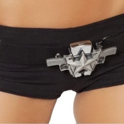 Roma Costume Costumes Double Gun Belt Buckle With Star Detail