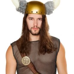 Roma Costume Viking Hat With Faux Fur Detail