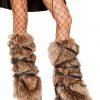 Roma Costume Pair Of Faux Fur Leg Warmers With Strap Detail Costumes