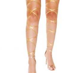 Roma Costume Costumes Pair Of Metallic Leg Wraps