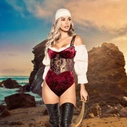 Roma Costume 4pc Elegant Pirate Maiden Costume Costumes