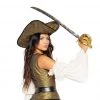 Roma Costume Gold Skull Pirate Hat