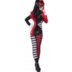 Roma Costume, Inc. 2pc Villainous Vixen Harley Quinn Costume