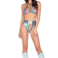 Roma Costume Separates Iridescent High Waisted Shorts 9 Roma Costume Separates Iridescent High Waisted Shorts