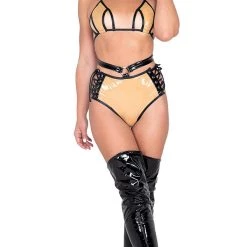 Roma Costume Separates Cutout Vinyl Bikini Top
