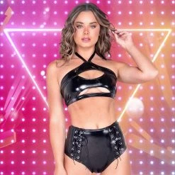 Roma Costume High Waisted Lace-Up Shorts Separates