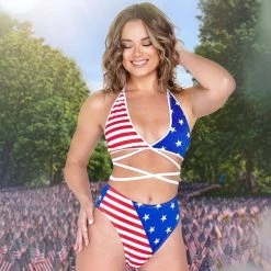 Roma Costume American Flag High Waisted Shorts Patriotic 6 Roma Costume American Flag High Waisted Shorts Patriotic