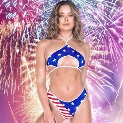 Roma Costume Patriotic American Flag Cross Shorts