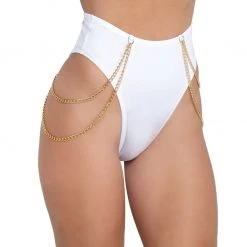 Roma Costume Separates High Waisted Shorts With Chain Detail