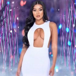 Roma Costume, Inc. Cutout High Neck Mini Dress Dresses