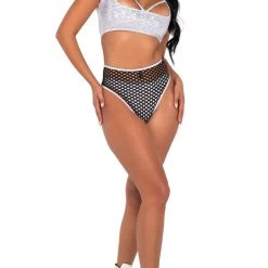 Roma High-Waisted Fishnet Shorts Separates