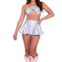 Roma Holographic Flared Skirt Separates 5 Roma Holographic Flared Skirt Separates