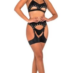 Roma Studded Garter Belt Harness