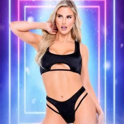 Roma Separates Crop Top With Keyhole Cutout