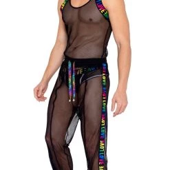 Roma Separates Mens Pride Fishnet Tank Top