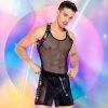 Roma Mens Pride Two-Tone Biker Shorts