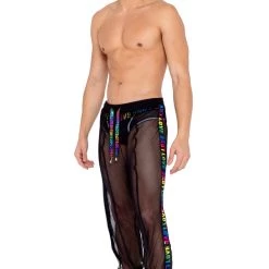 Roma Mens Pride Fishnet Joggers