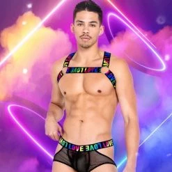 Roma Separates Mens Pride Fishnet Jockstrap
