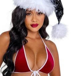 Roma Costume, Inc. Costumes Vinyl & Faux Fur Santa Hat