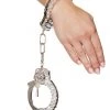 Roma Costume Costumes Silver Handcuffs With Rhinestones