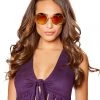 Roma Costume Hippie Glasses With Heart Lense Frame 30% - 80% Off SALE!