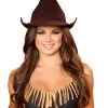 Roma Costume Brown Cowgirl Hat